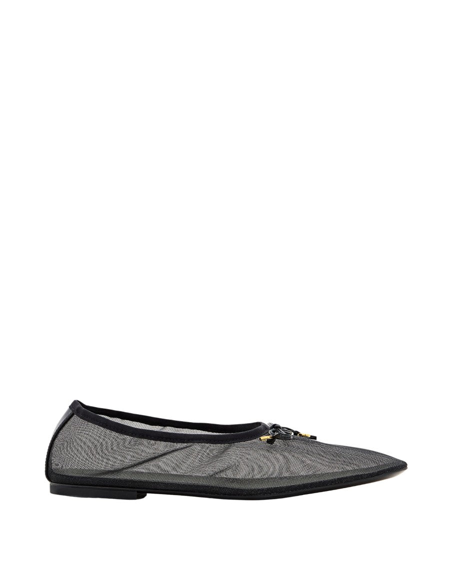 Odissi Square Toe Ballerina Flats With Bow Detail