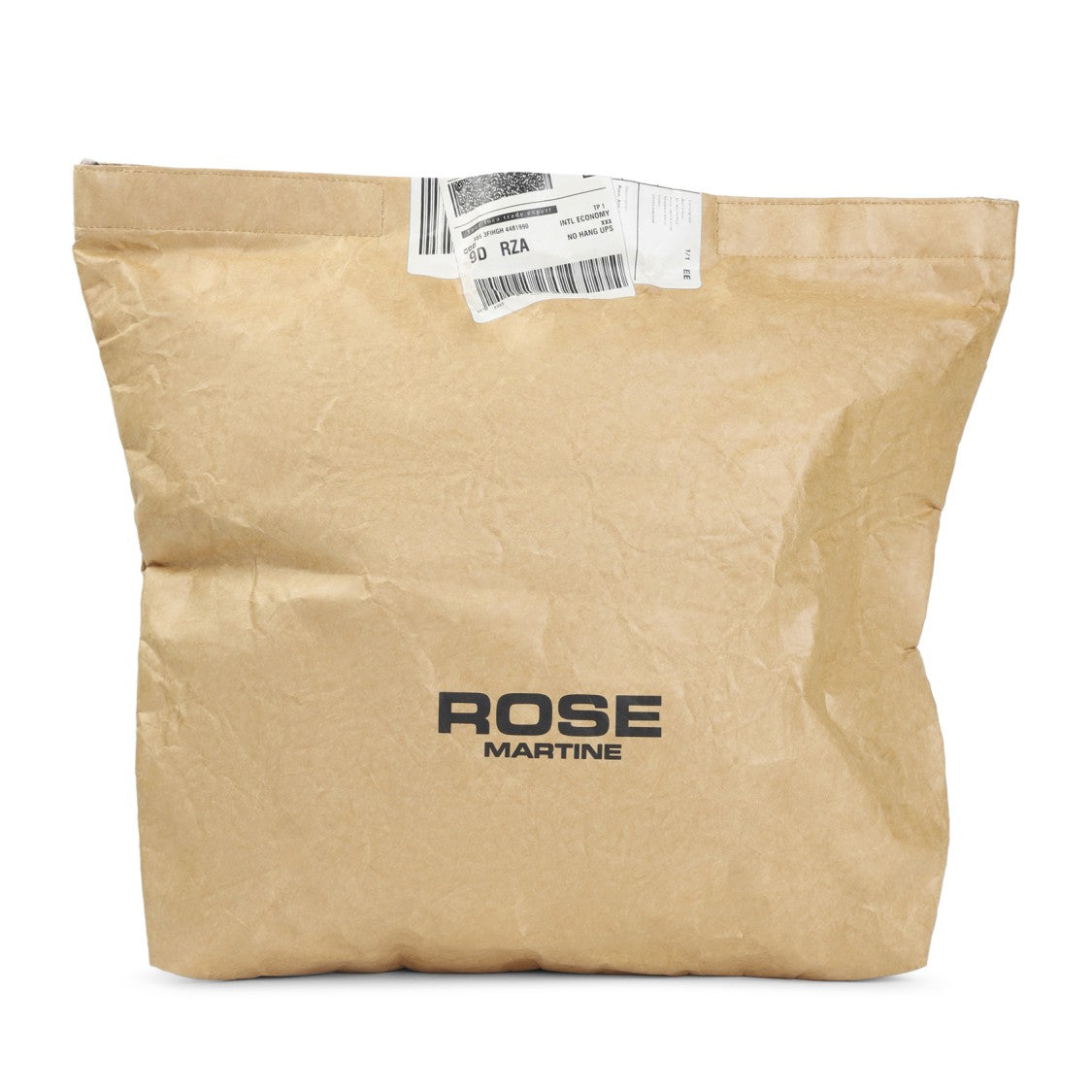 Martine Rose Beige Foldable Bag With Contrasting Logo And Zipped Pocket