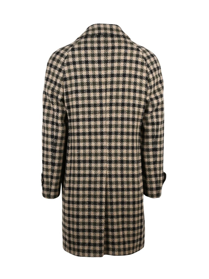 L.B.M. 1911 Beige-Green Virgin Wool-Blend Coat