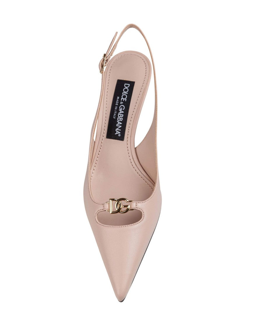 Dolce & Gabbana Nude Nappa Slingbacks