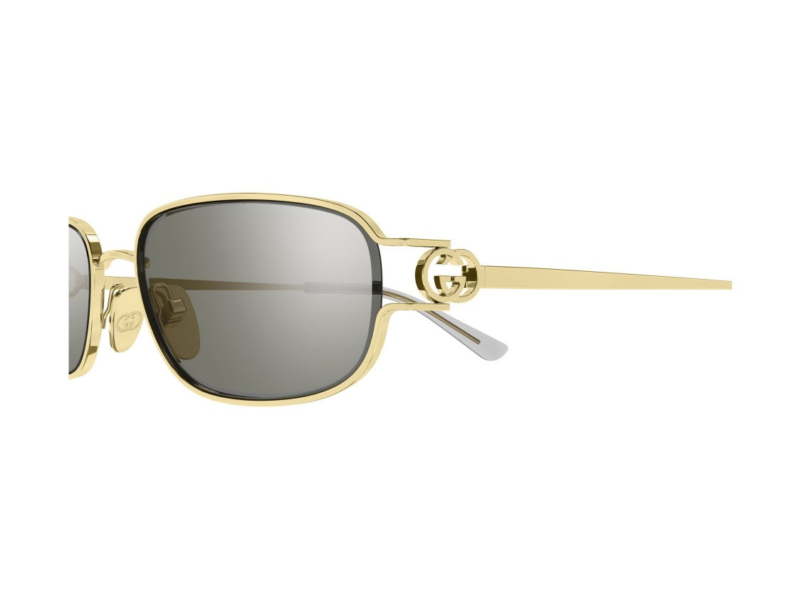 Gucci Gg2232s Gold Reflective Lens Rectangular Sunglasses