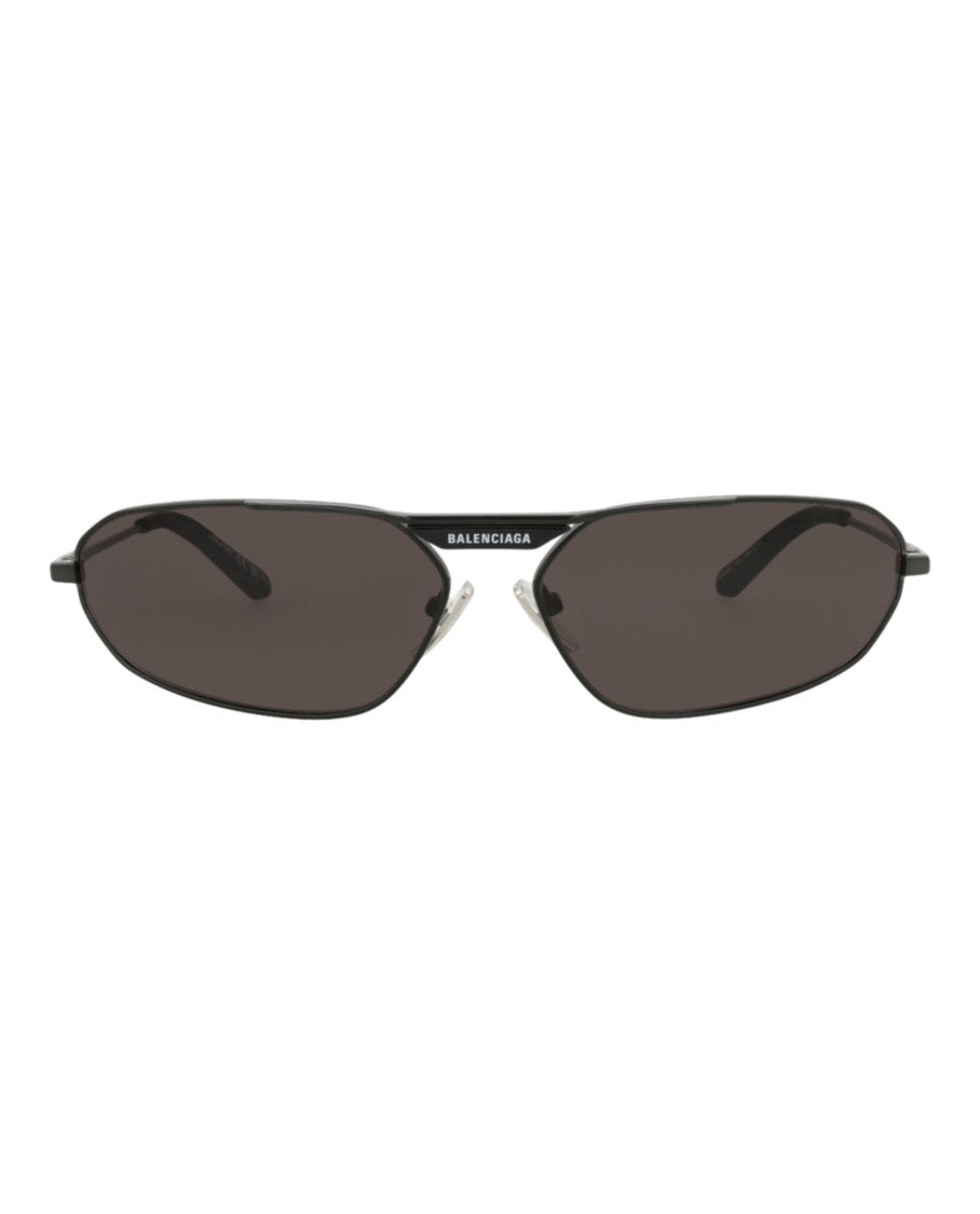 Balenciaga Shield-Frame Metal Sunglasses