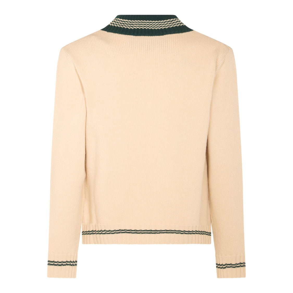 Valentino Beige And Green Wool Knitwear