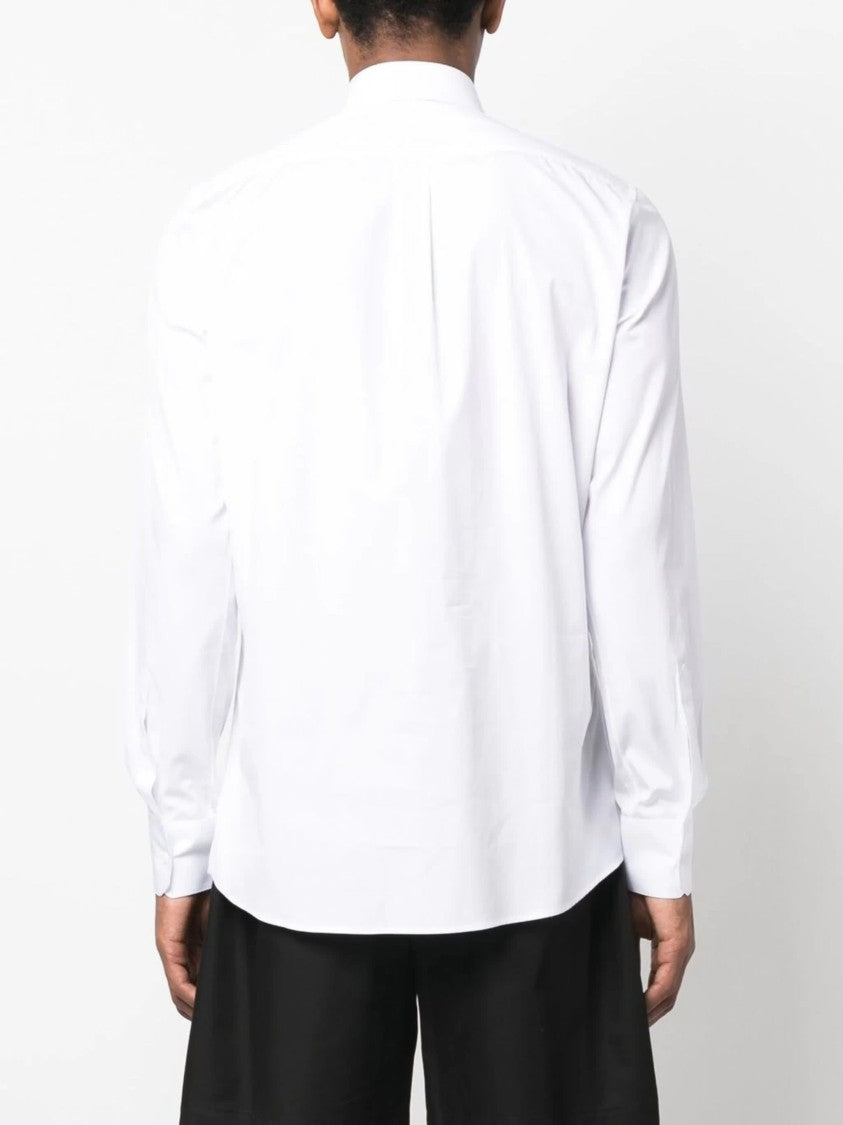 Dolce & Gabbana Fitted White Italian Collar Cotton Shirt