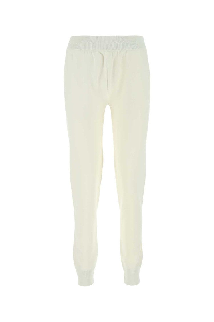Bottega Veneta Ivory Stretch Wool Blend Joggers