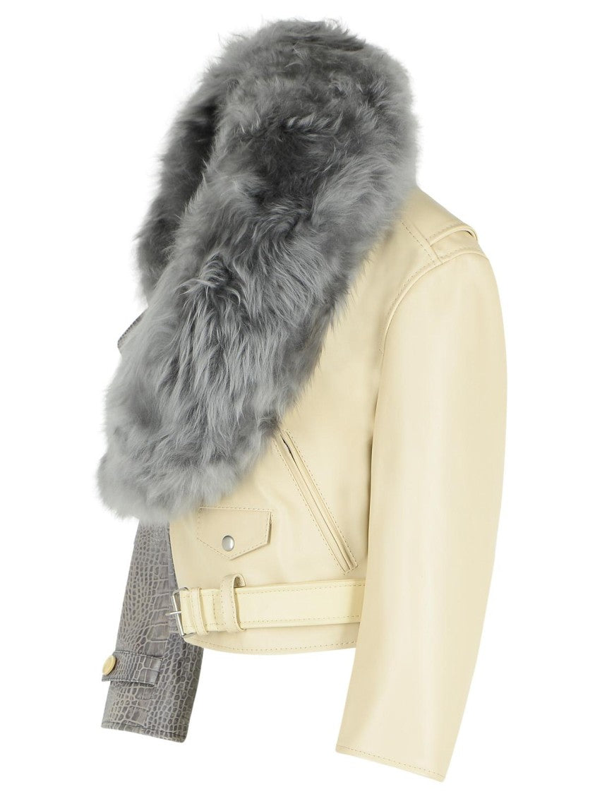 Marni Grey Leather Jacket