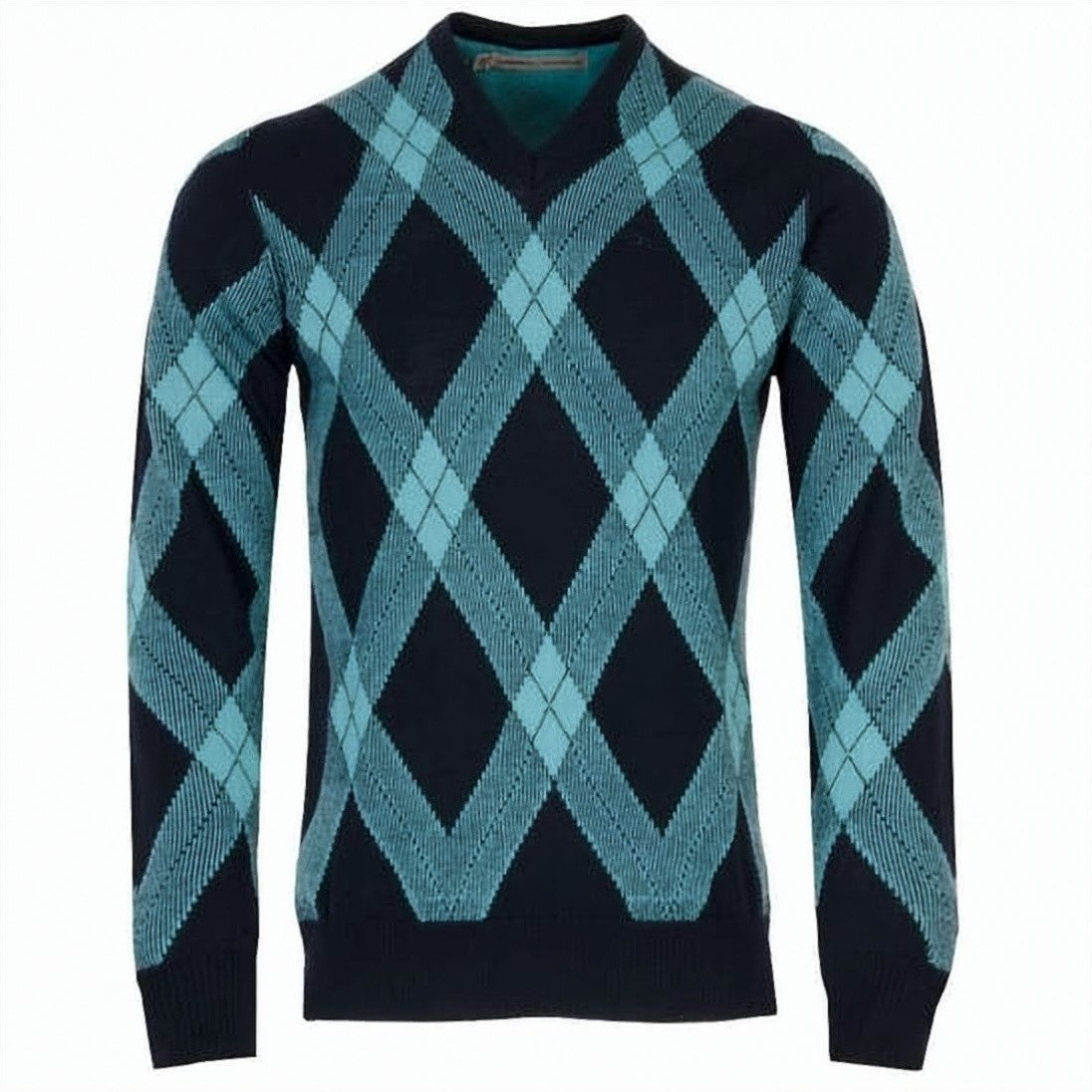J Lindeberg Argyle Pattern Knit Sweater