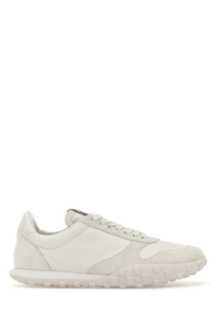 Jil Sander White Leather And Suede Moon Sneakers