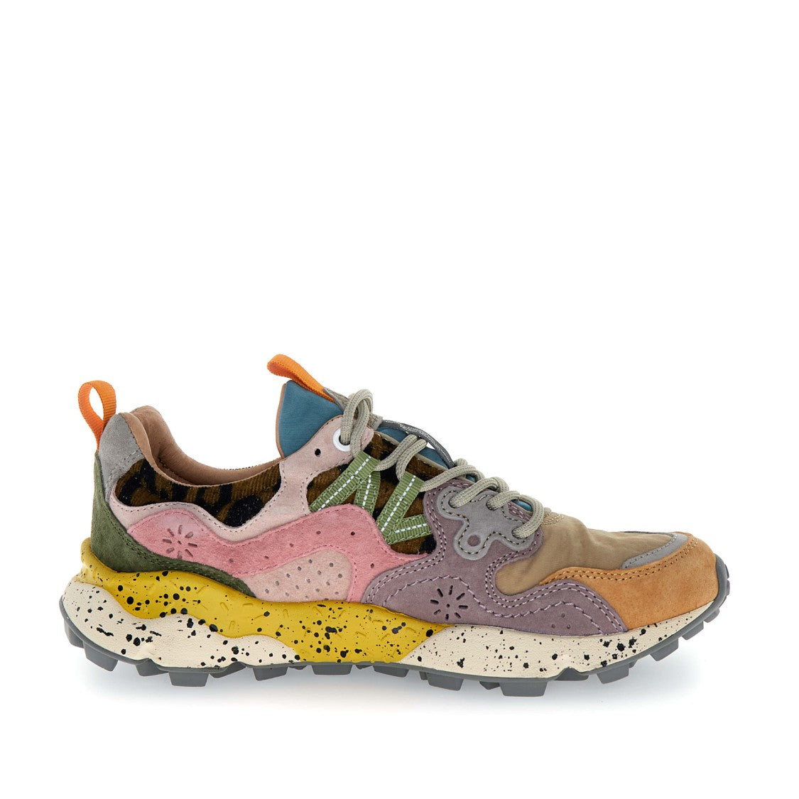Flower Mountain Yamano Ricciolo Camel And Coccio Sneakers - Military/Ice/Grey
