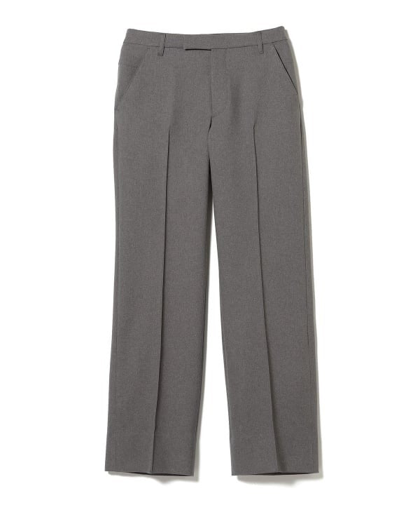 Beams Semi-Wide Grey Trousers With Straight Silhouette