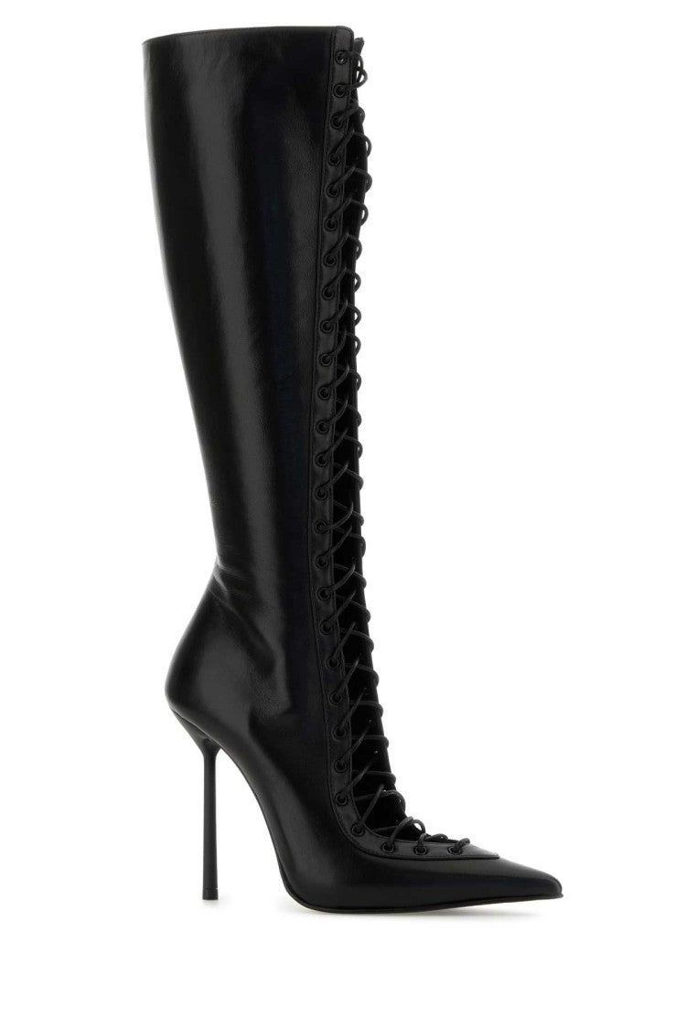 Le Silla Black Leather Colette Boots