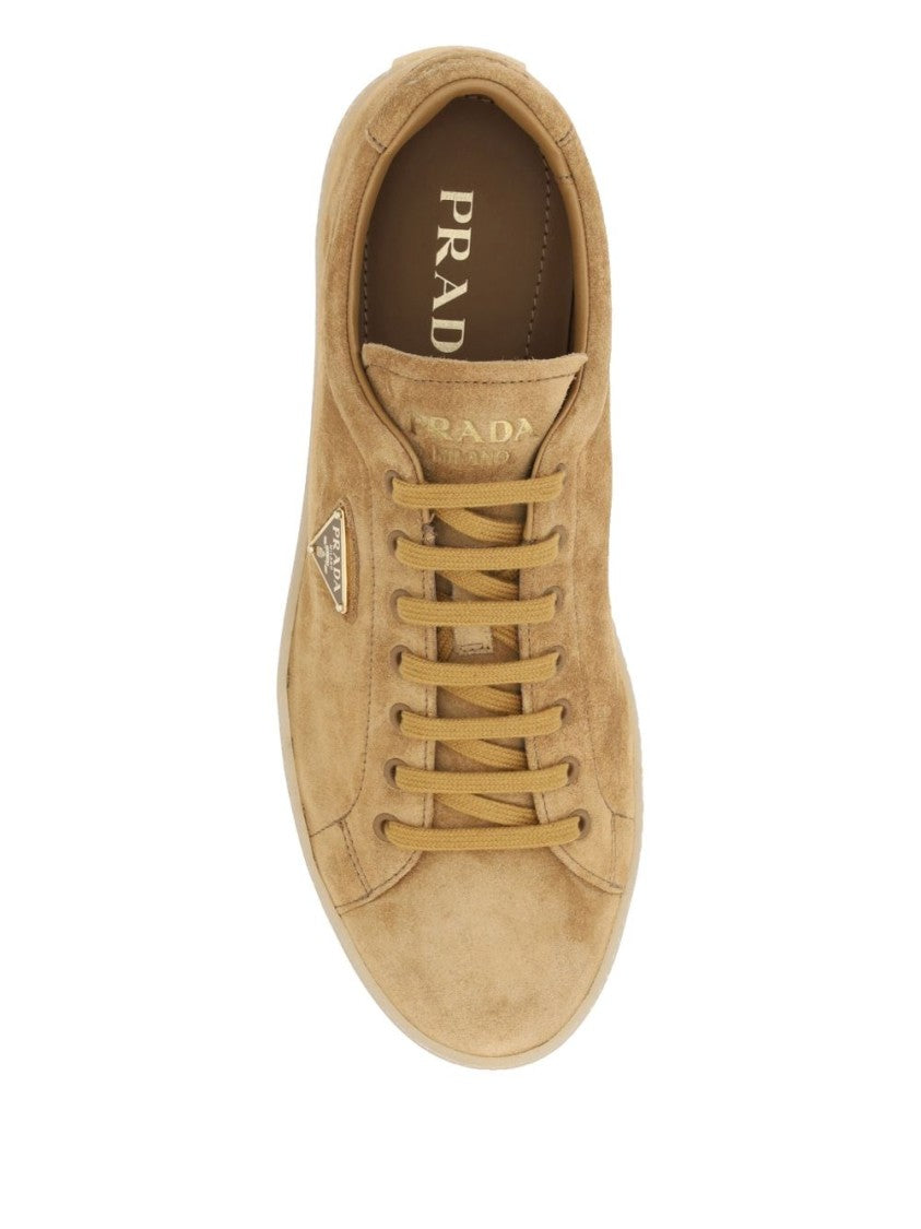 Prada Lace-Up Sneakers With Elevated Sole