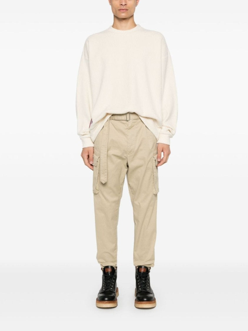 Dsquared2 Relaxed-Fit Ribbed Knit Sweater With Subtle Branding