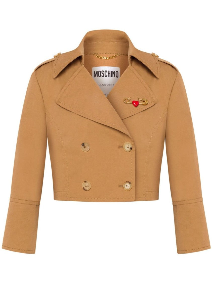 Moschino Cropped Brown Jacket