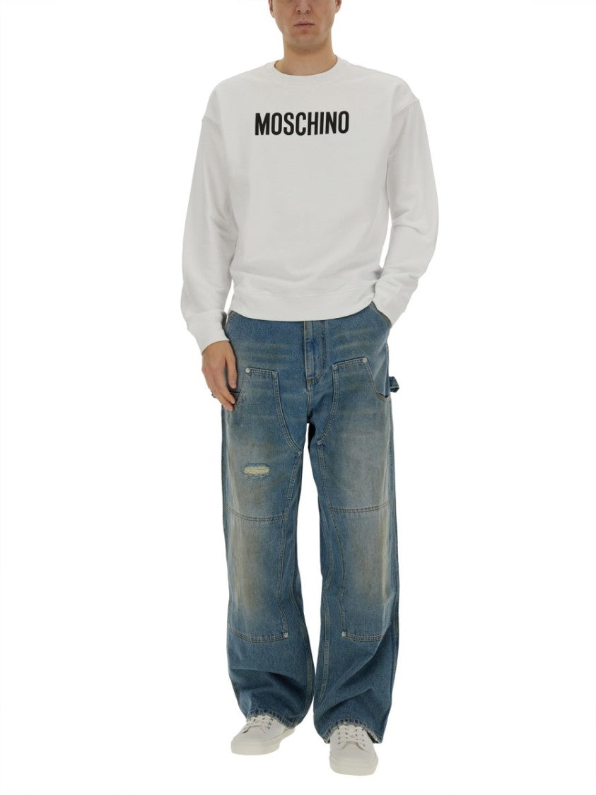 Moschino Relaxed High-Waist Wide-Leg Jeans
