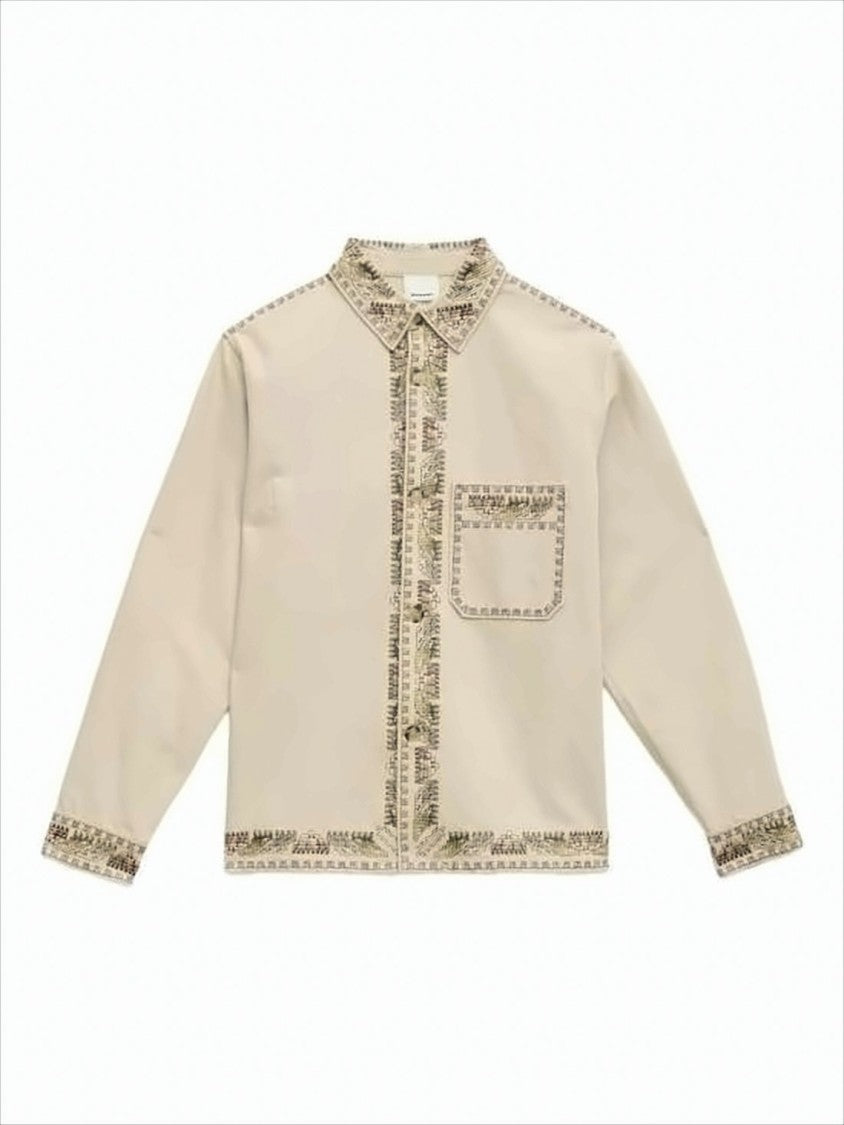 Isabel Marant Boxy Button-Down Jacket With Intricate Embroidery