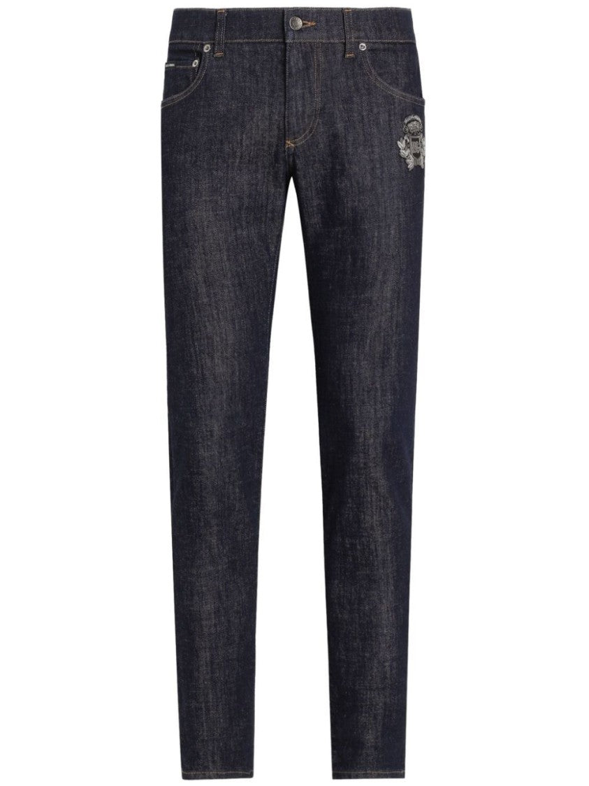 Dolce & Gabbana Tailored Skinny Jeans With Subtle Sheen