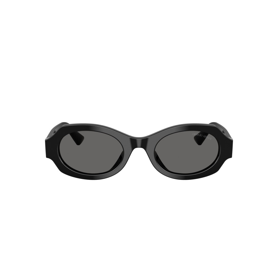 Giorgio Armani 0Ar8245hu Oval Black Acetate Sunglasses With Dark-Tinted Lenses