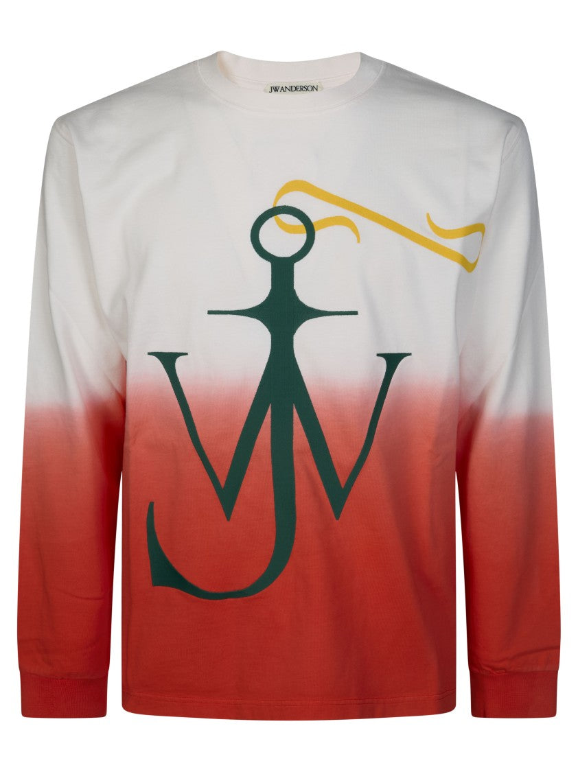 J. W. Anderson Dip-Dye Anchor Graphic Long-Sleeve Shirt