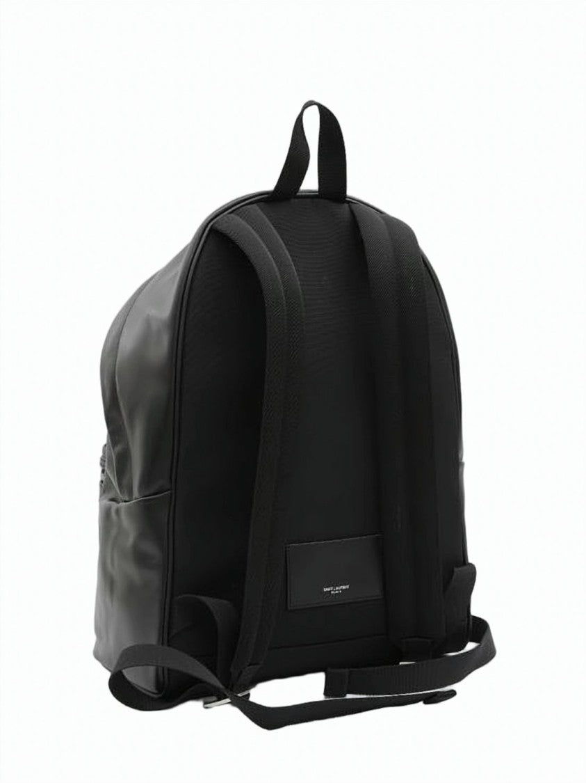 Saint Laurent Calf Leather City Classic Logo Backpack