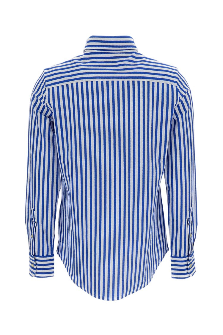 Polo Ralph Lauren Light Blue Striped Oxford Cotton Shirt