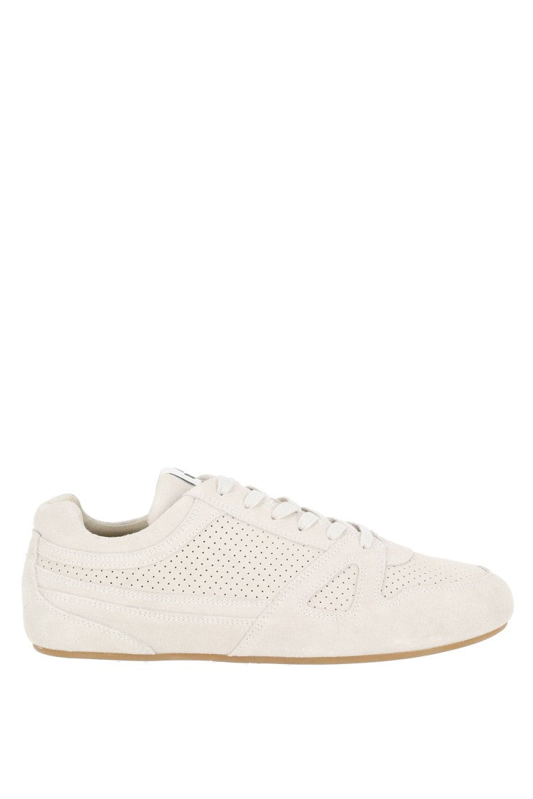 Isabel Marant Sennyh Perforated Suede Low-Top Sneakers