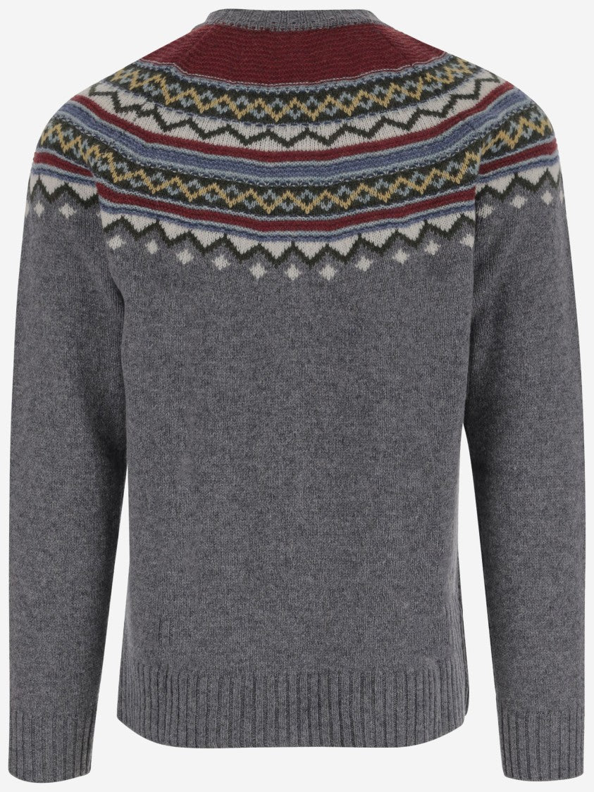 Dsquared2 Wool Sweater With Geometric Pattern