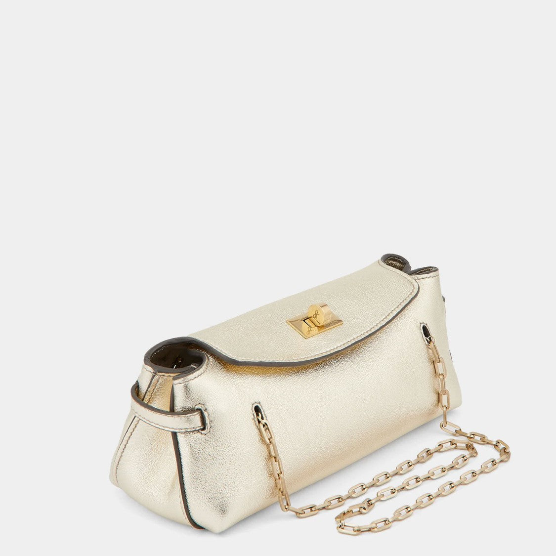 Anya Hindmarch Mini Waverley Evening Bag In Metallic Nappa Leather