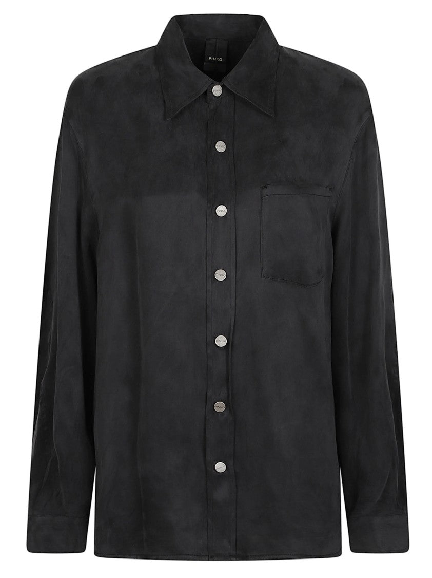 Pinko Careser Long Sleeve Cupro-Blend Shirt