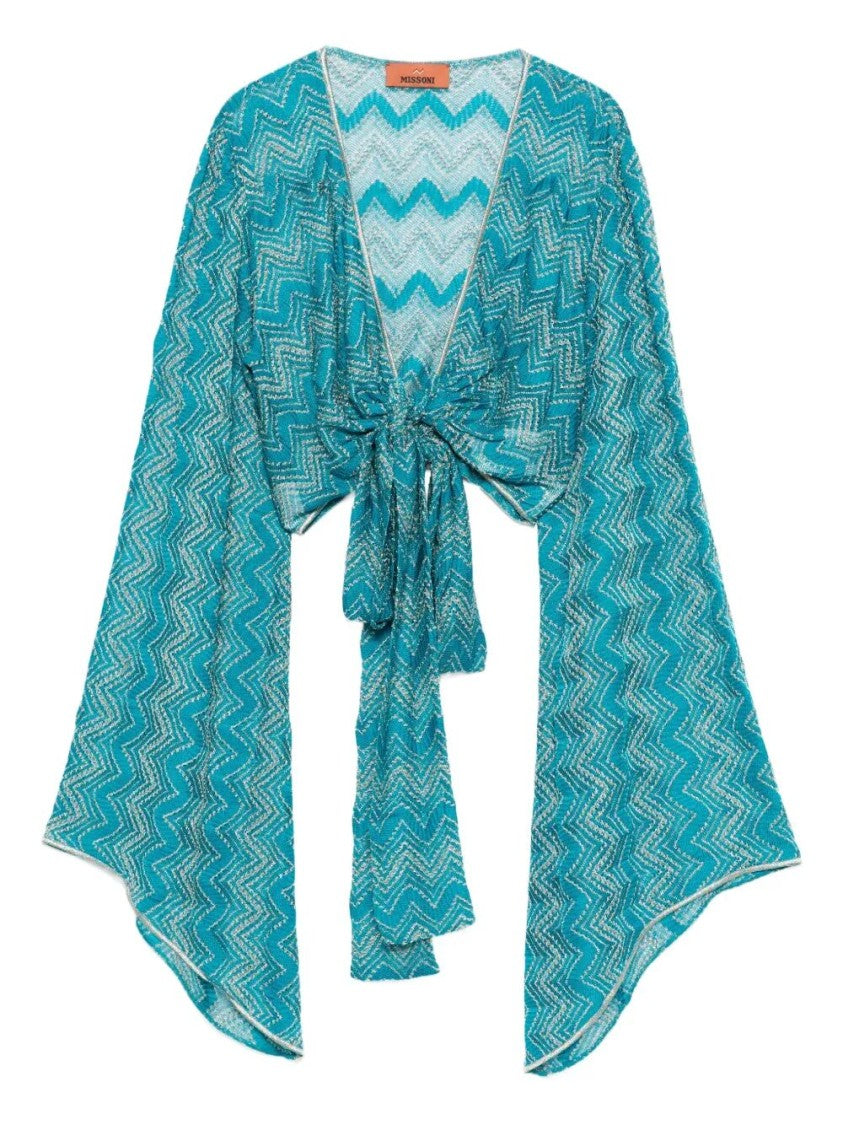 Missoni `Zig Zag` Lamé Viscose Crop Top