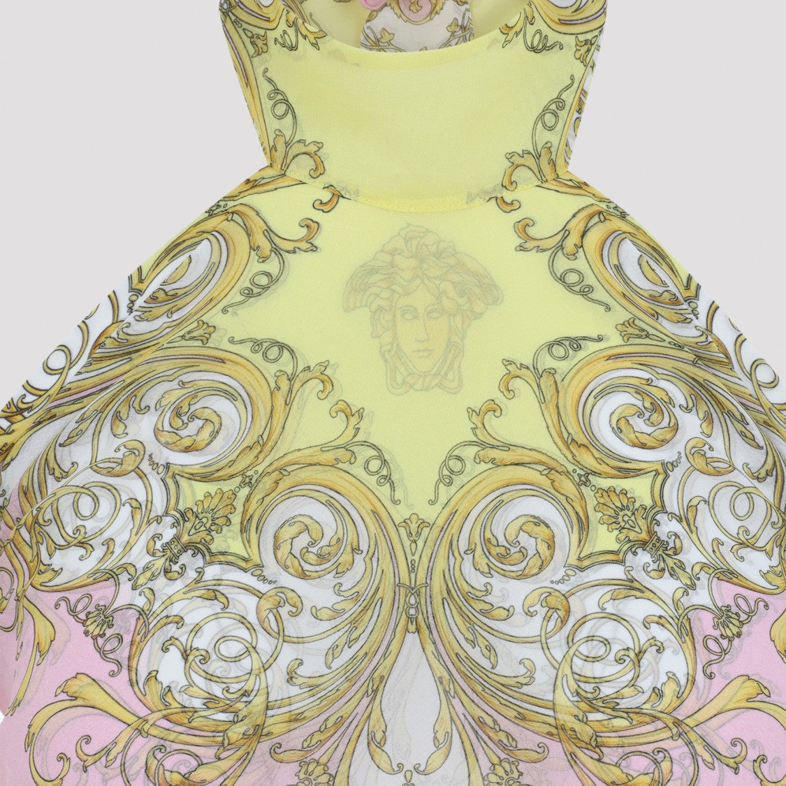 Versace Cover Up Yellow And Pink Polyester Top