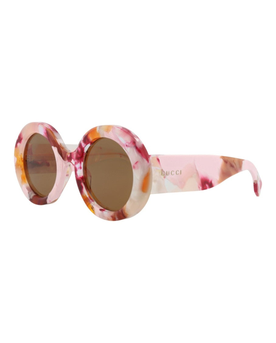 Gucci Round-Frame Recycled Acetate Sunglasses