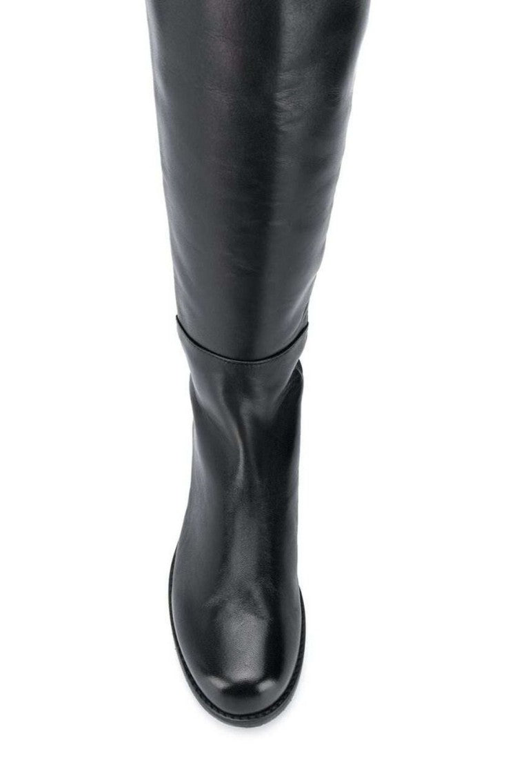 Stuart Weitzman Tall Knee-High Boots With Textured Back Panel
