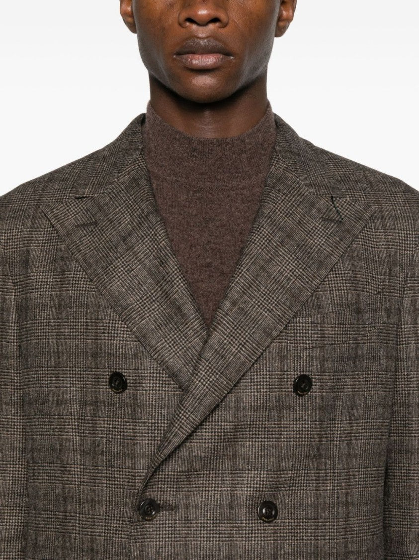 Boglioli Double-Breasted Check Pattern Jacket