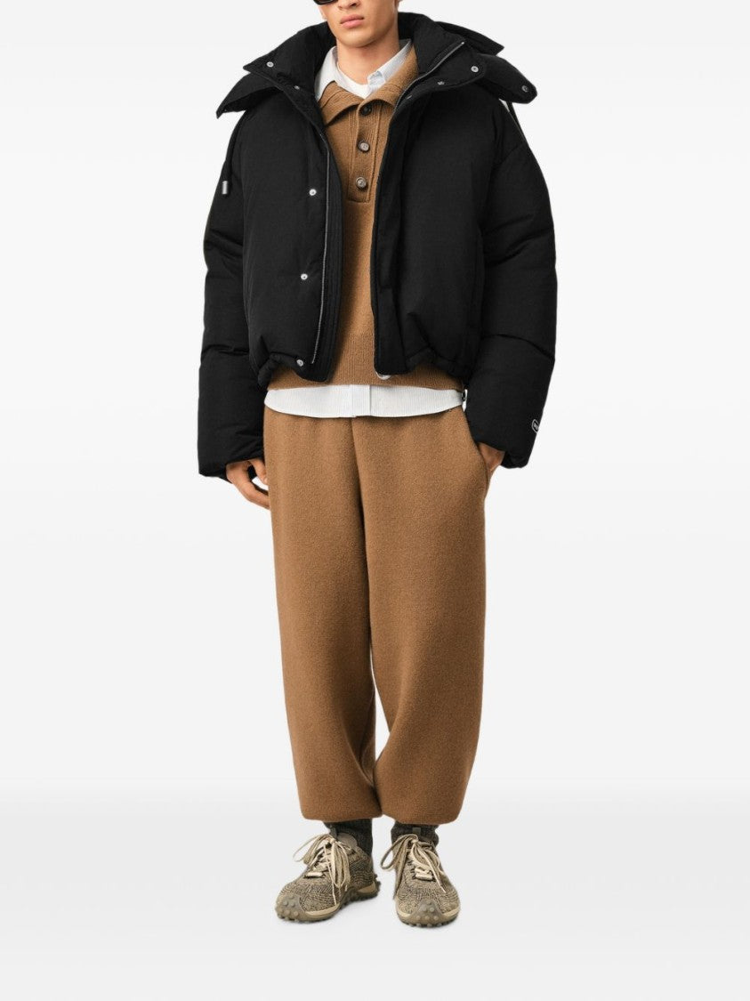 Ami Paris Cropped Puffer Jacket With Detachable Hood