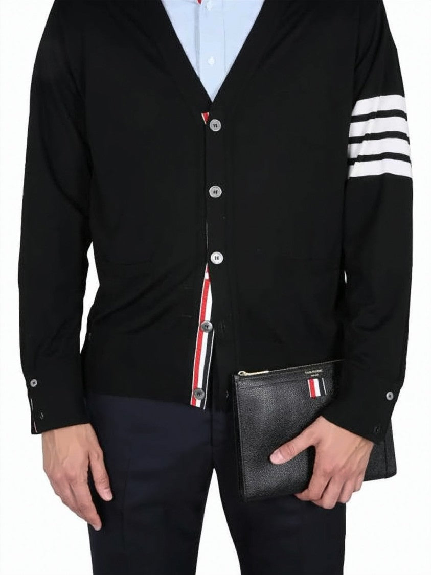 Thom Browne Thom Browne Classic Four-Stripe Virgin Wool Cardigan