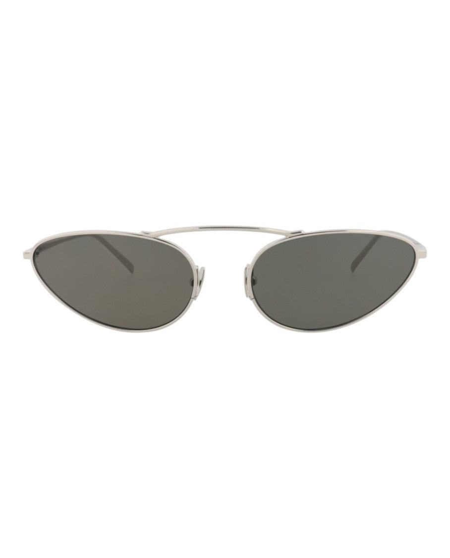 Saint Laurent Round-Frame Metal Sunglasses