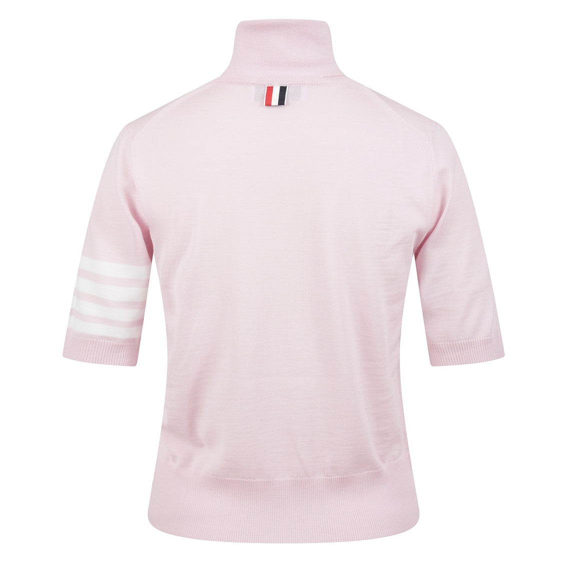 Thom Browne Short-Sleeve Ribbed Wool Top