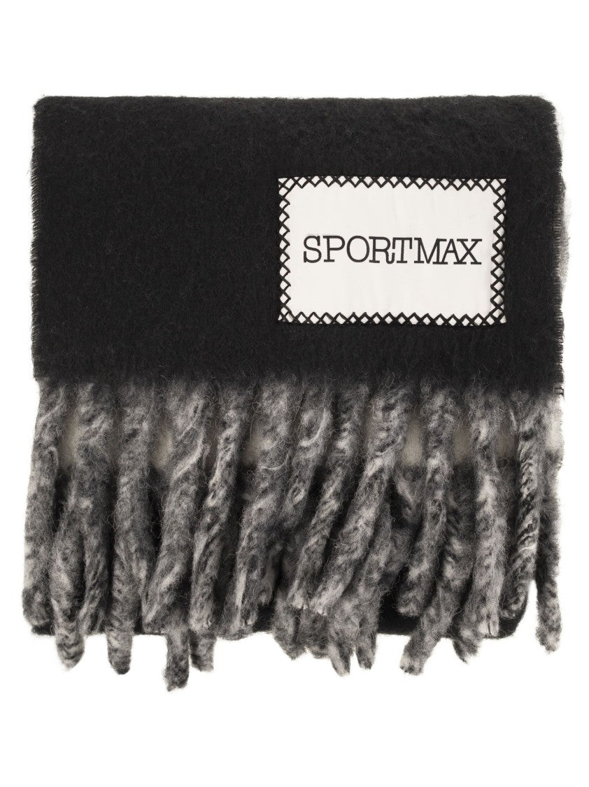 Sportmax Tenue - Two-Colour Scarf With Fringes