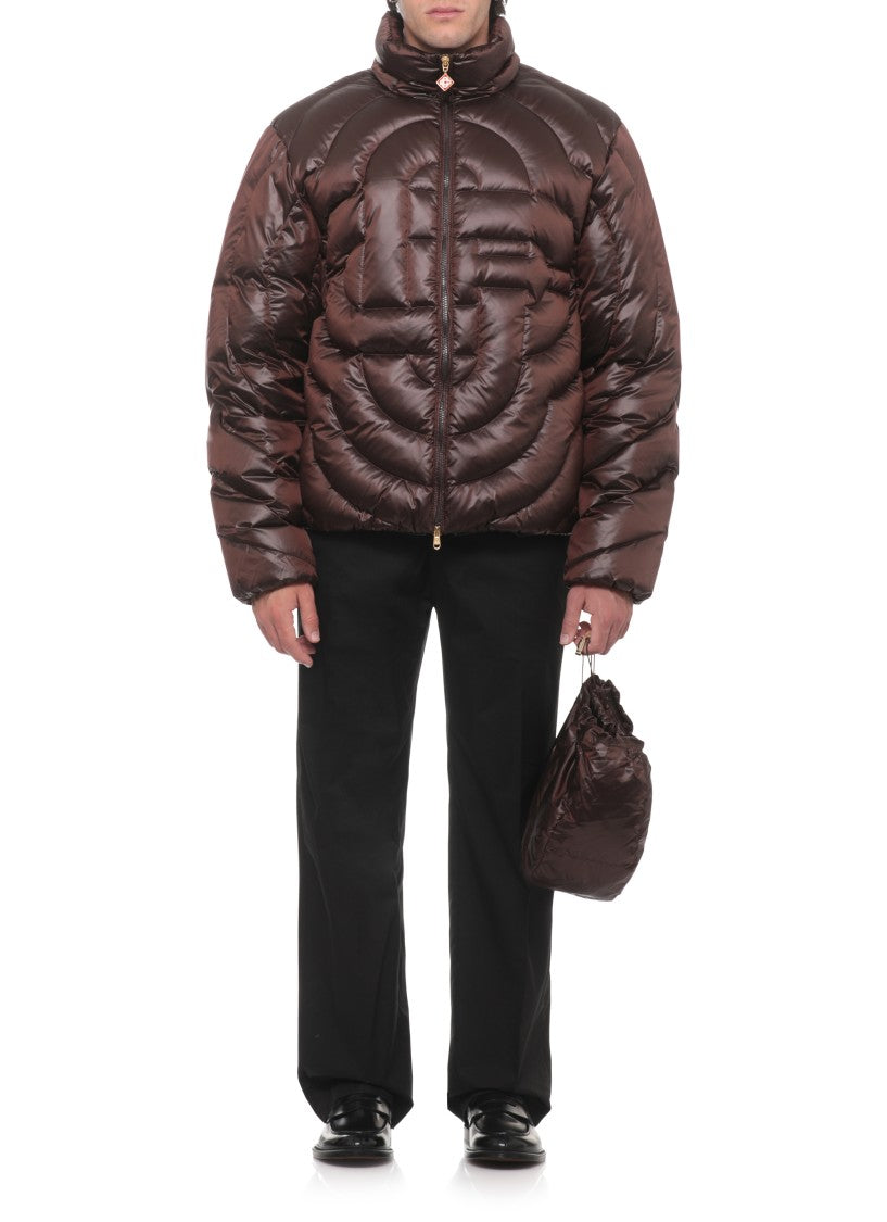 Casablanca Brown Monogram Padded Puffer Jacket