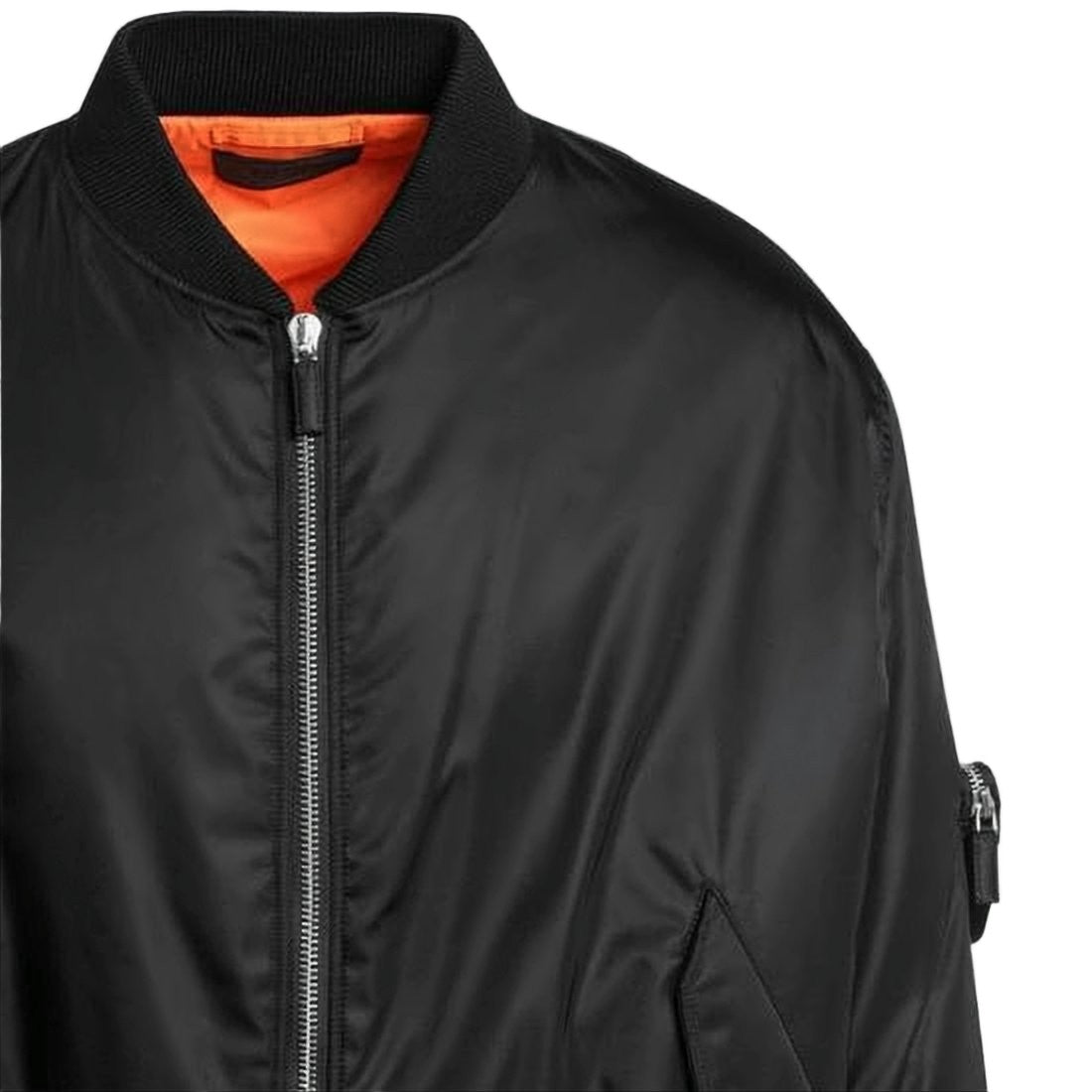 Prada Bomber-Style Jacket With Distinctive Sleeve Pocket