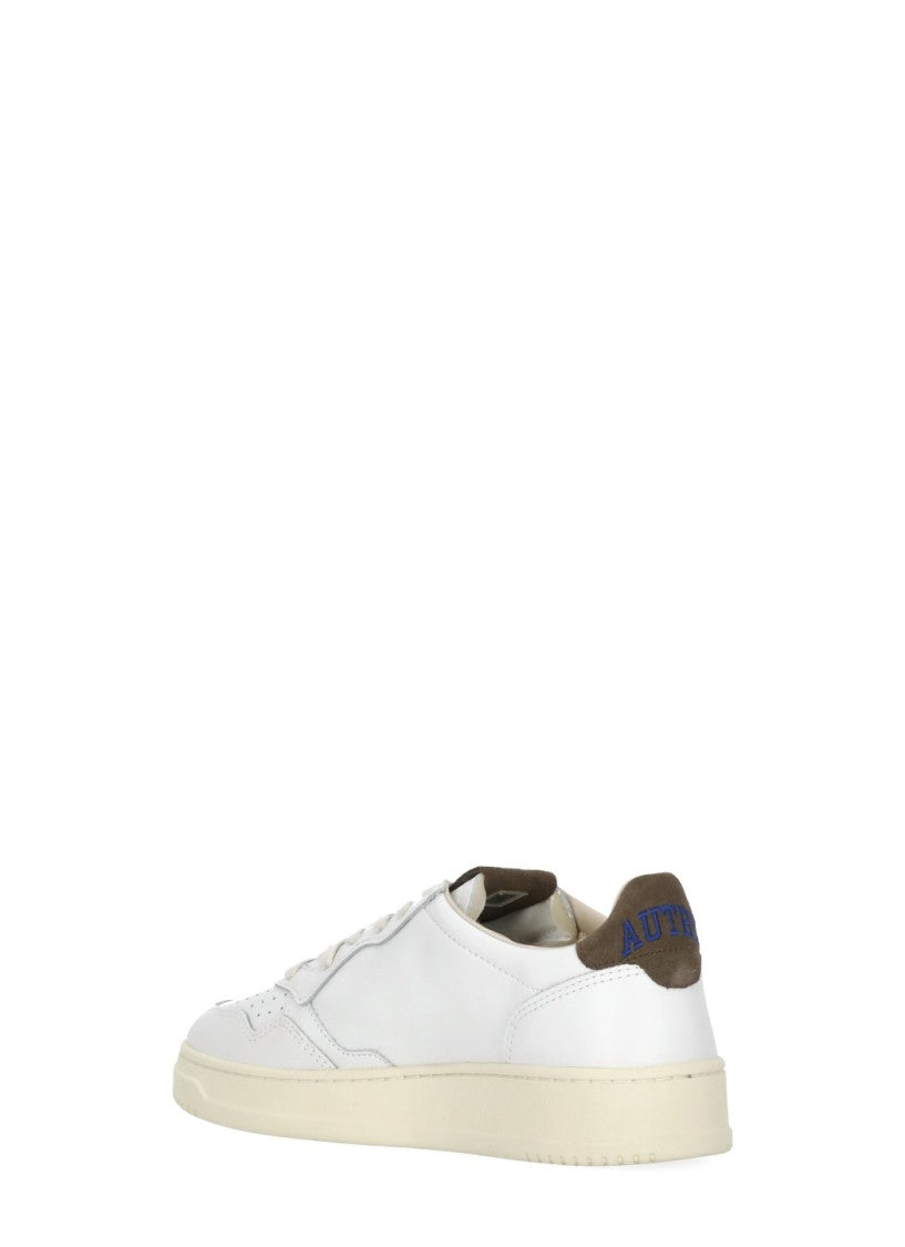 Autry White Medalist Low Suede Upper Sneakers