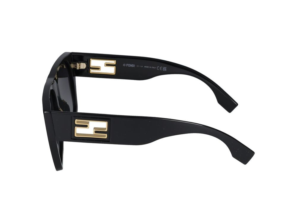Maison Fendi Black Oversized Square Sunglasses