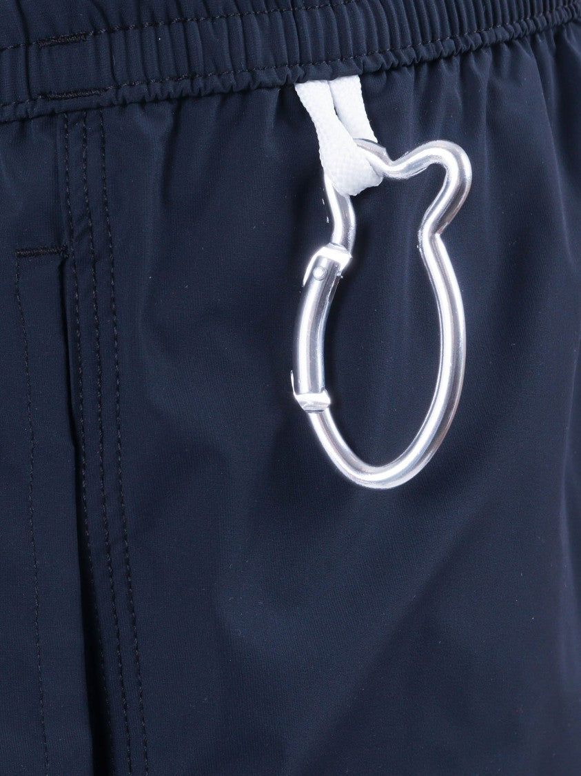 Fedeli Solid Elastic Waist Swim Shorts