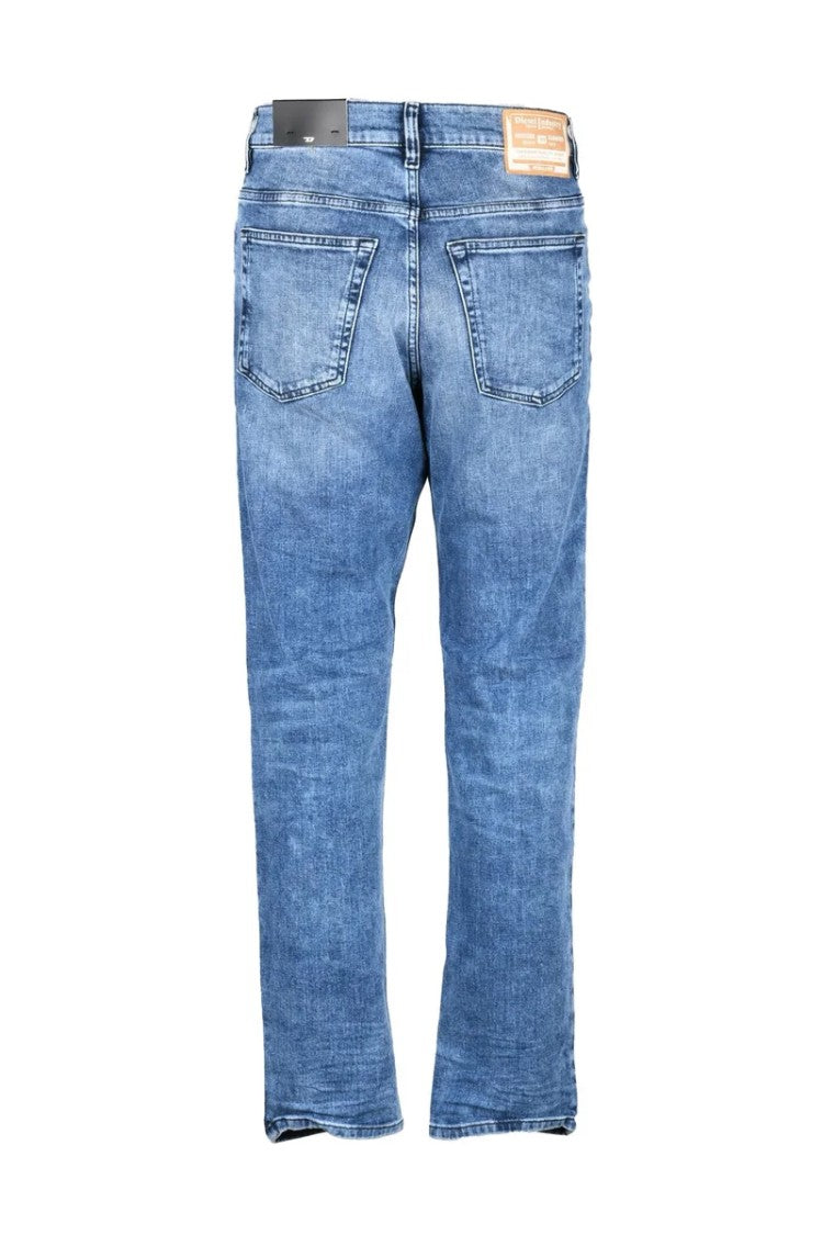 Diesel Black Cotton Elastane Men's Tapered Leg Jeans