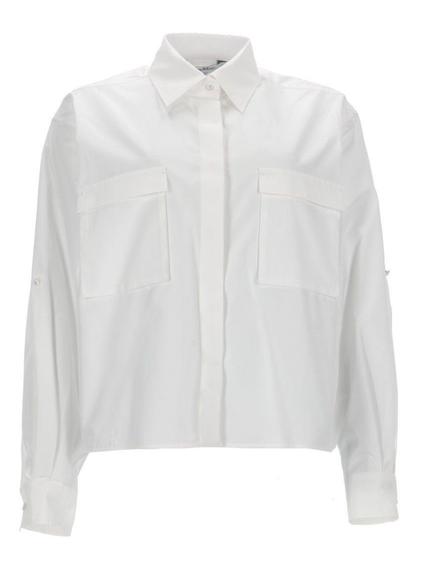 Max Mara Tenuous Crisp White Boxy Cotton Shirt