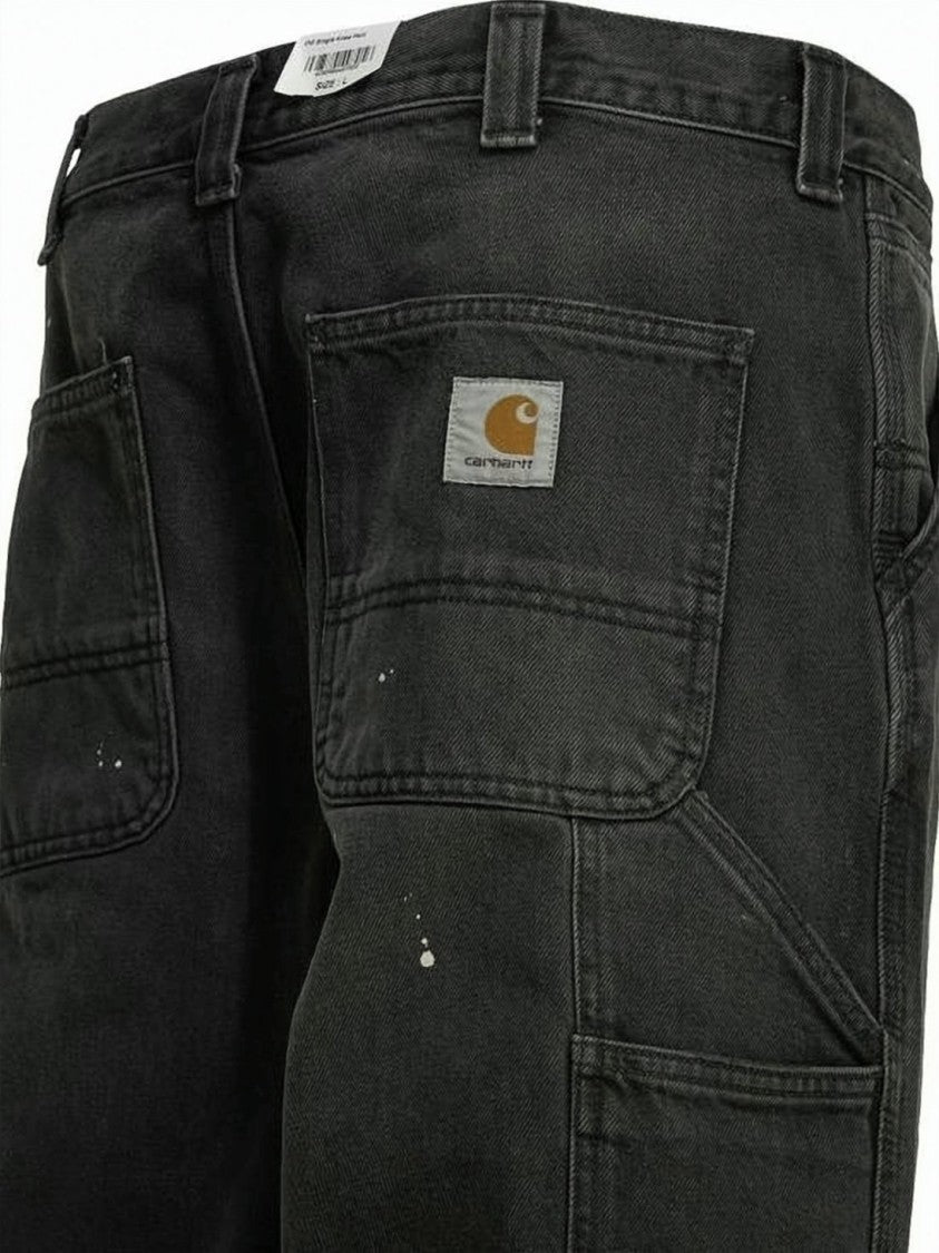 Carhartt Wip Relaxed Straight-Leg Denim Pants With Subtle Paint Splatter