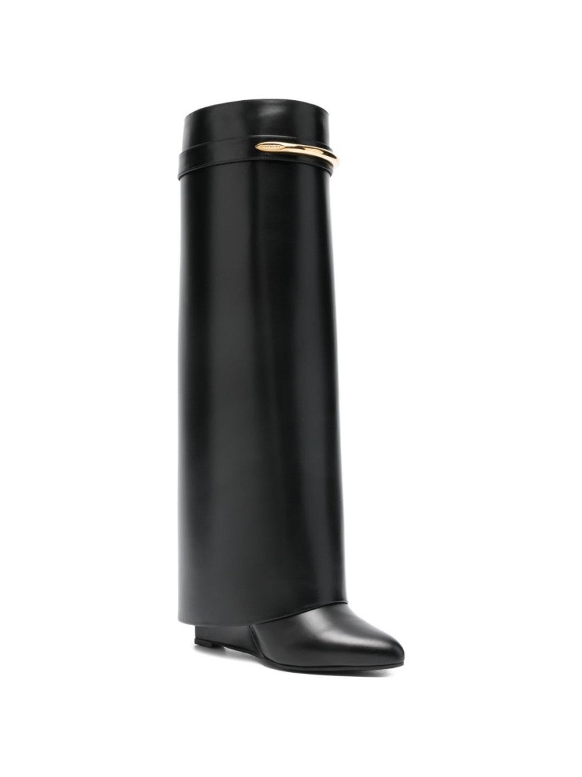 Givenchy Black Silk And Nylon Square Boots