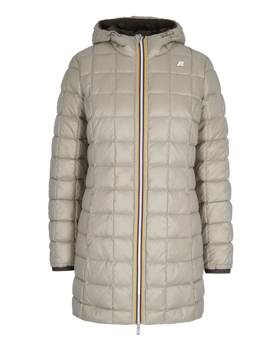 K-Way Black Olive/Green Oak Denise St Thermo Double Jacket