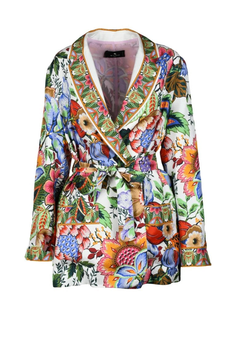 Etro Silk Blazer Belt Lined - Multicolor